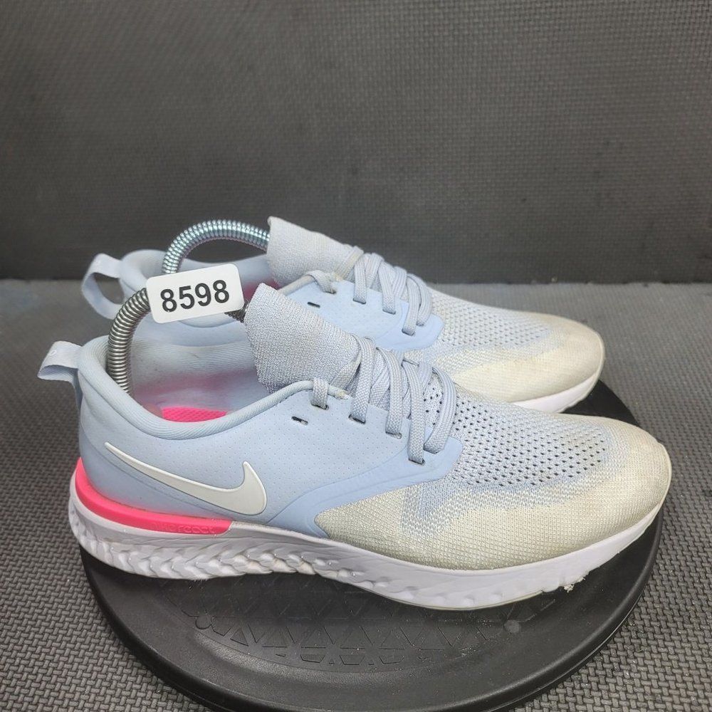 Nike Odyssey React Flyknit 2 Running Shoes Womens Sz 9 Powder Blue Trainers